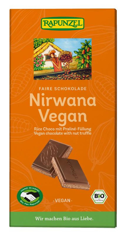 Produktfoto zu Nirwana - vegane Schokolade 100g