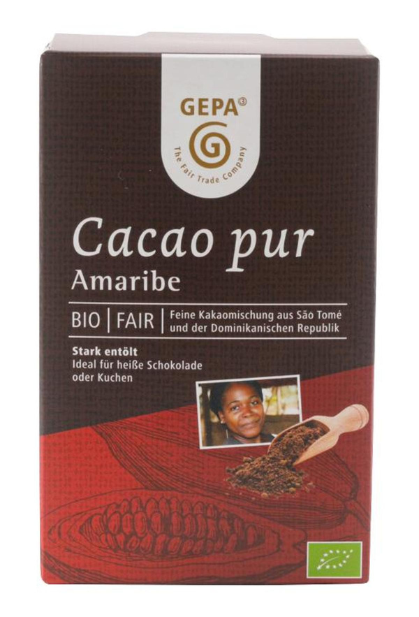 Produktfoto zu Kakaopulver Amaribe stark entölt 125g