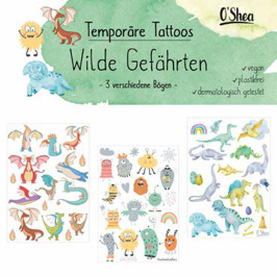 Produktfoto zu Kindertattoos Wilde Gefährten 3 Bögen