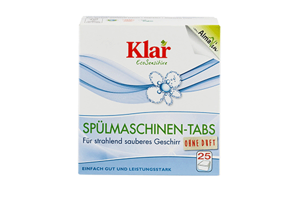 Produktfoto zu Klar Spülmaschinentabs 25 x 20g