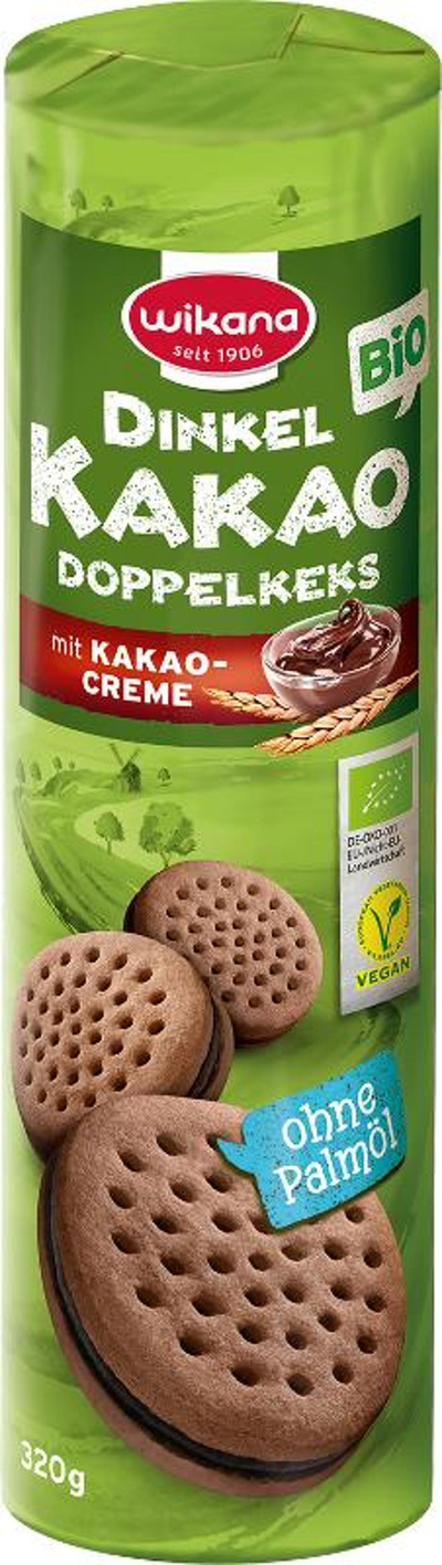 Produktfoto zu Dinkel Kakao Doppelkeks mit Kakaocreme 320g