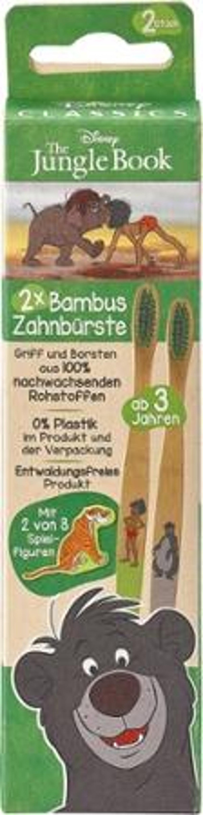 Produktfoto zu Bambus Zahnbürste Kids Dschungelbuch 2 Stück