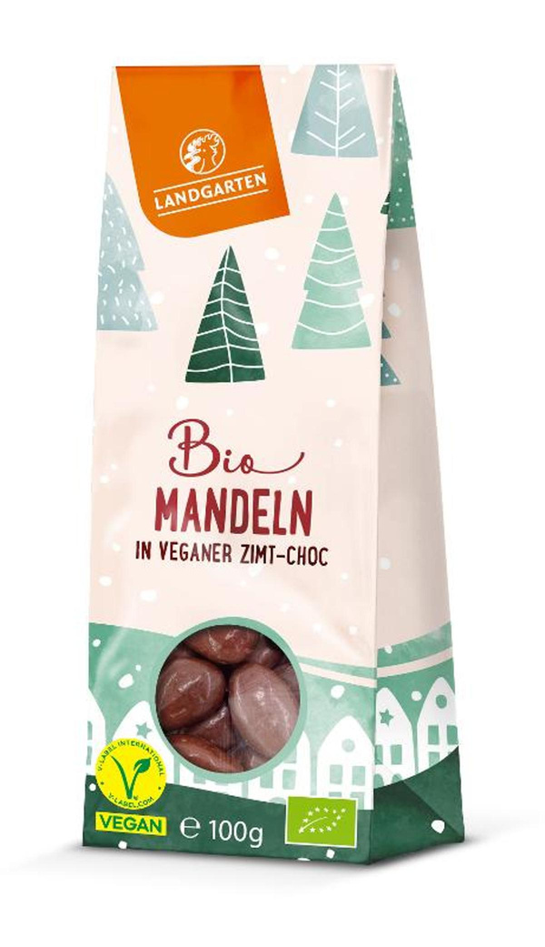 Produktfoto zu Mandeln in veganer Zimt Choc 100g