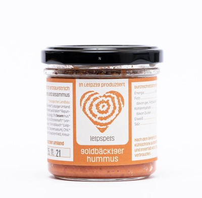Produktfoto zu Aufstrich Goldbäckiger Hummus 140g