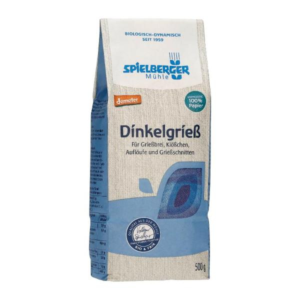 Produktfoto zu Dinkelgrieß Vollkorn 500g