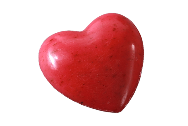 Produktfoto zu Schafmilchseife Rose Herz rot 65g