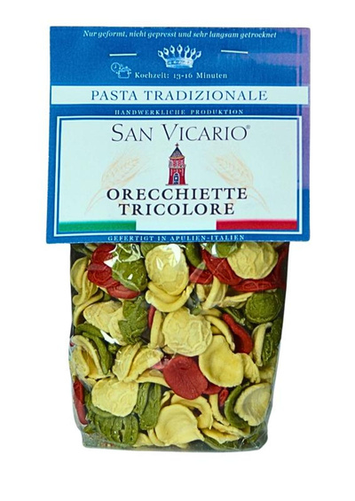 Produktfoto zu Orecchiette tricolore tradizionali 250g