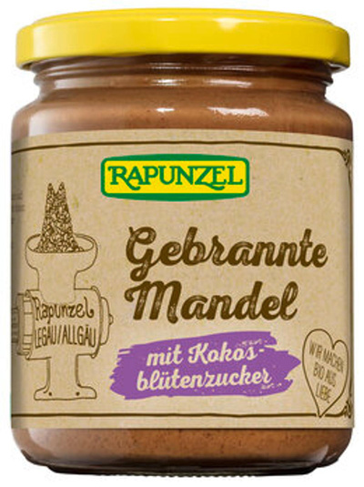 Produktfoto zu Gebrannte Mandel Aufstrich mit Kokosblütenzucker 250g