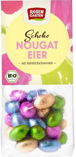 Produktfoto zu Nougat Eier mit Vollmilchschokolade 100g