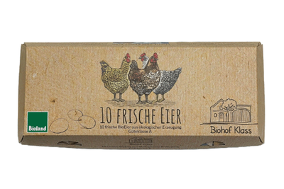 Produktfoto zu Eier Bioland 10er, regional aus Mobilstallhaltung