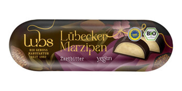Produktfoto zu Marzipanbrot Zartbitter vegan 50g