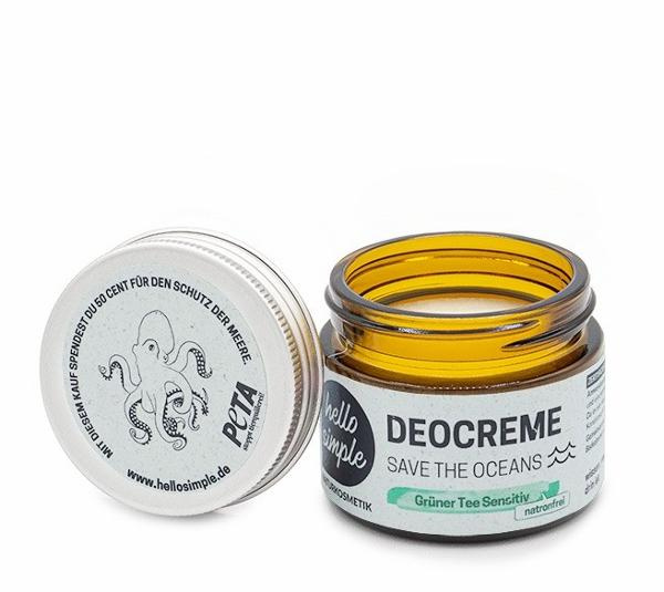 Produktfoto zu Deocreme Save The Oceans Grüner Tee Sensitiv 50g