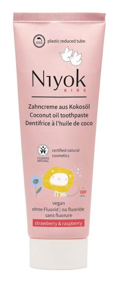 Produktfoto zu Niyok Kinderzahncreme Erdbeere Himbeere 75ml