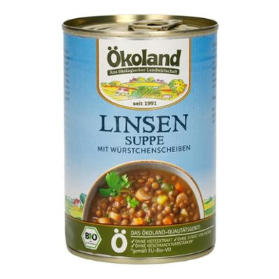 Produktfoto zu Linsensuppe mit Würstchenscheiben 400g