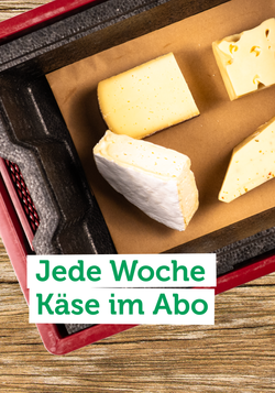 Produktfoto zu Mit unseren Käsekisten kommt jede Woche eine handverlesene Käseauswahl zu dir!