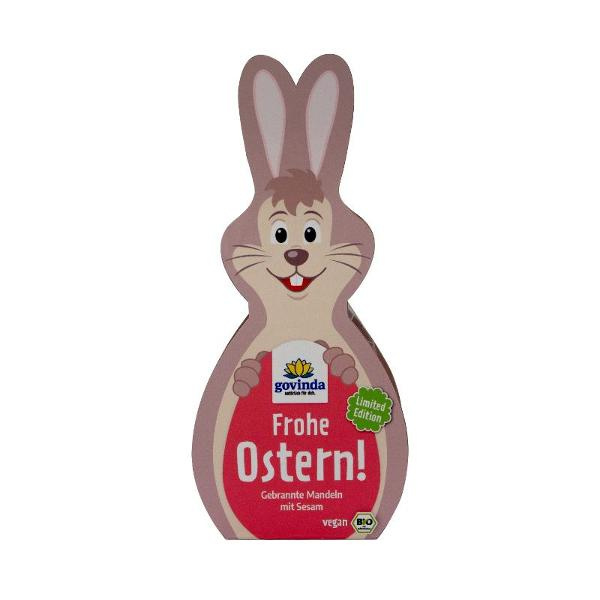 Produktfoto zu Osterhase Hoppi, gebrannte Mandeln mit Sesam 50g