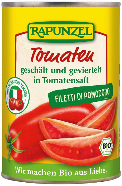 Produktfoto zu Tomaten geschält & geviertelt 400g