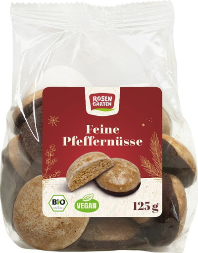 Produktfoto zu Pfeffernüsse mit Zartbitterschokoladenfuß 125g