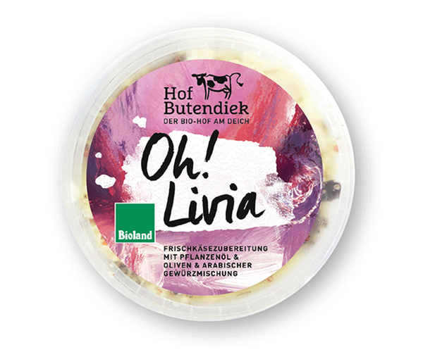Produktfoto zu Oh! Livia Frischkäse mit Olive & arabischer Gewürzmischung 150g