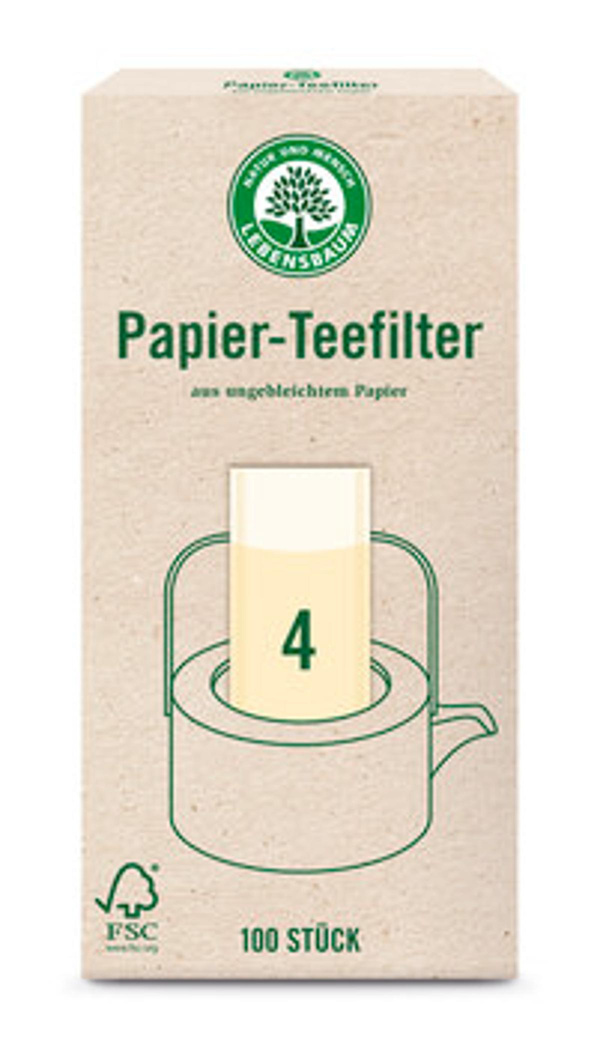 Produktfoto zu Papier Teefilter Größe 4 (100 Stück)