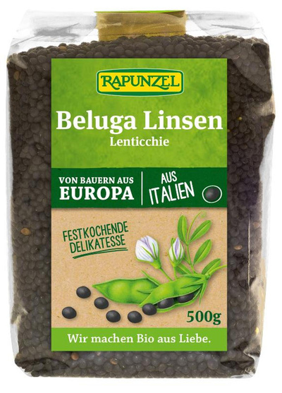 Produktfoto zu Beluga Linsen schwarz 500g