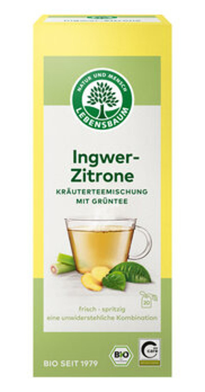 Produktfoto zu Grüntee Ingwer-Zitrone 20x2g