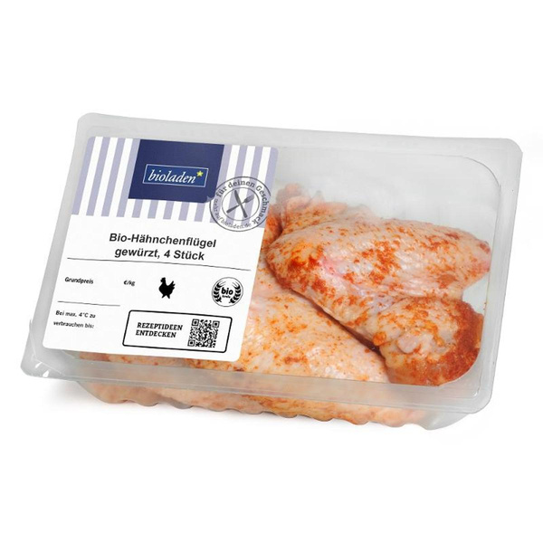 Produktfoto zu Hähnchenflügel gewürzt 4 Stück ca. 300g