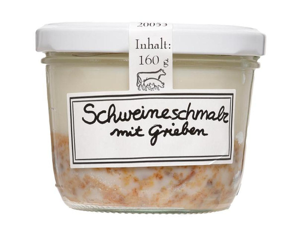 Produktfoto zu Griebenschmalz im Glas 160g