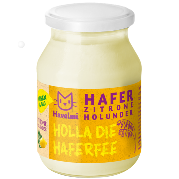 Produktfoto zu Hafer Zitrone-Holunder Joghurtalternative 500g