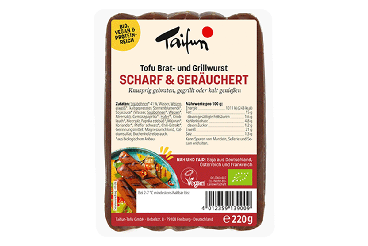 Tofu Bratwurst scharf 220g (5 Stück)