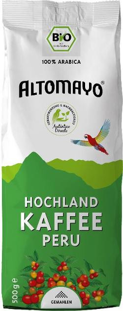 Produktfoto zu Hochland Kaffee Peru gemahlen 500g