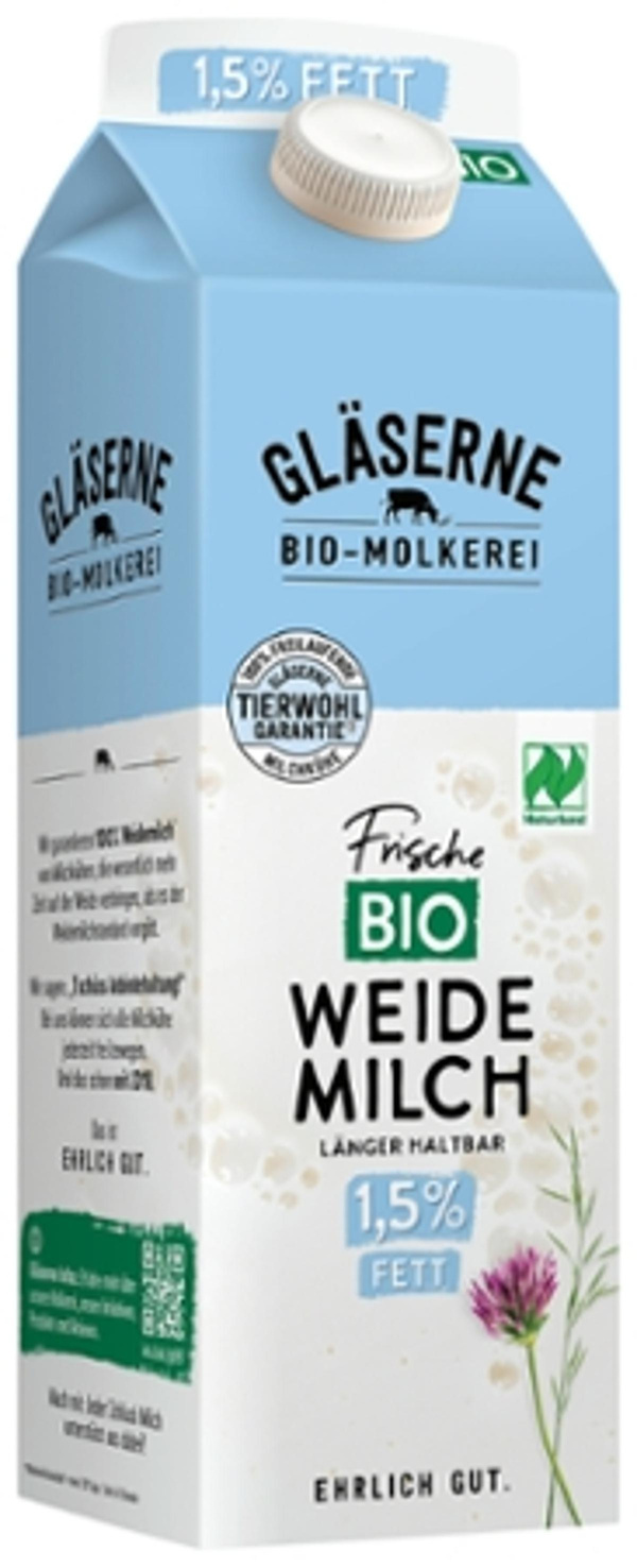 Produktfoto zu Weidemilch 1,5% 1L