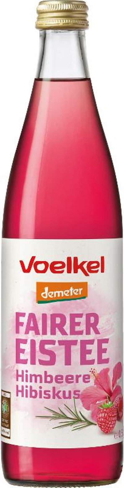 Produktfoto zu Fairer Eistee Himbeere Hibiskus 0,5l