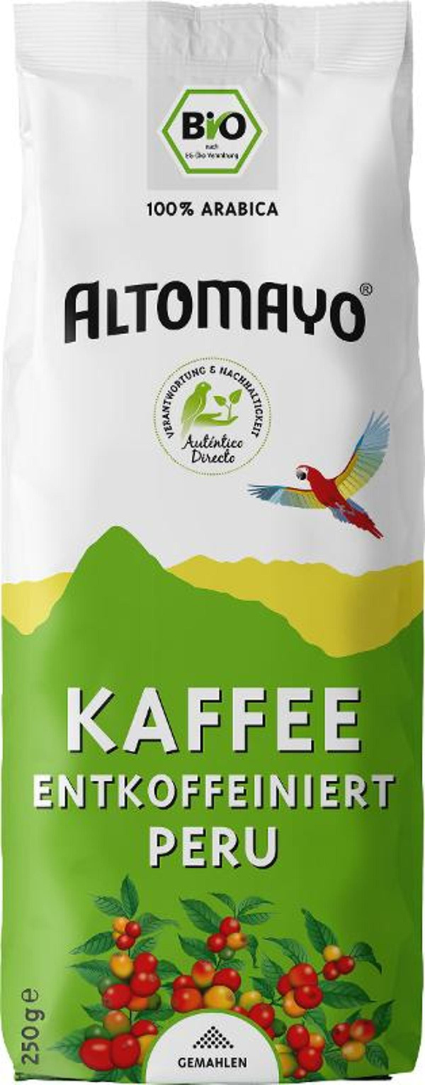 Produktfoto zu Kaffee entkoffeiniert Peru gemahlen 250g
