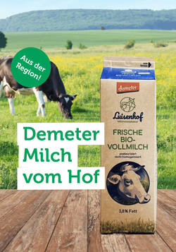 Produktfoto zu Luisenhof liefert unter anderem Demeter-Milch, aus nachhaltiger Tierhaltung und liebevoll handwerklich hergestellt.