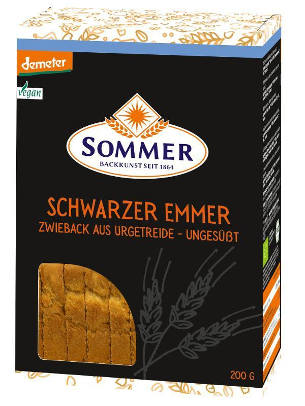 Produktfoto zu Schwarzer Emmer Zwieback 200g