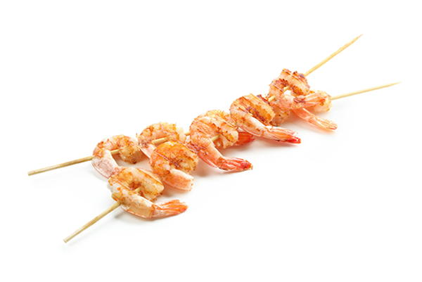 Produktfoto zu Garnelenspiess mariniert, 2 Spiesse, 150g