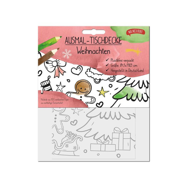 Produktfoto zu Ausmaltischdecke Weihnachten 1 Stück