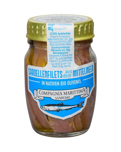 Produktfoto zu Sardellenfilets Natur 90g