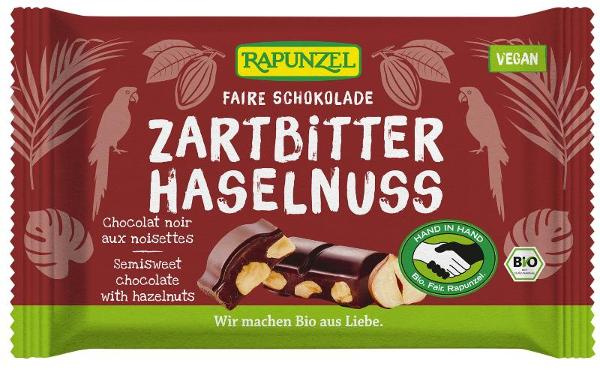 Produktfoto zu Zartbitter Schokolade 60% mit Haselnuss 100g