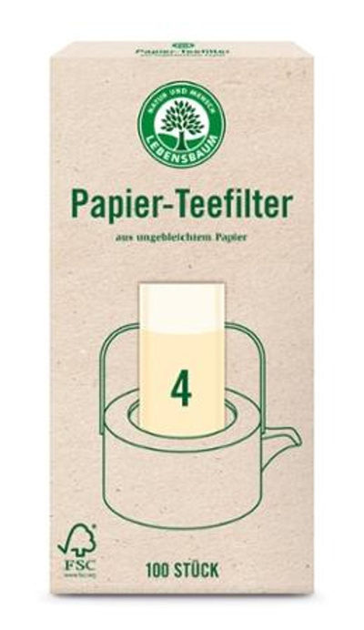 Produktfoto zu Papier Teefilter Größe 4 (100 Stück)