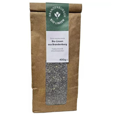 Produktfoto zu Brandenburger Grüne Linsen 400g