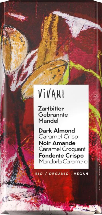 Produktfoto zu Zartbitter Gebrannte Mandel 80g