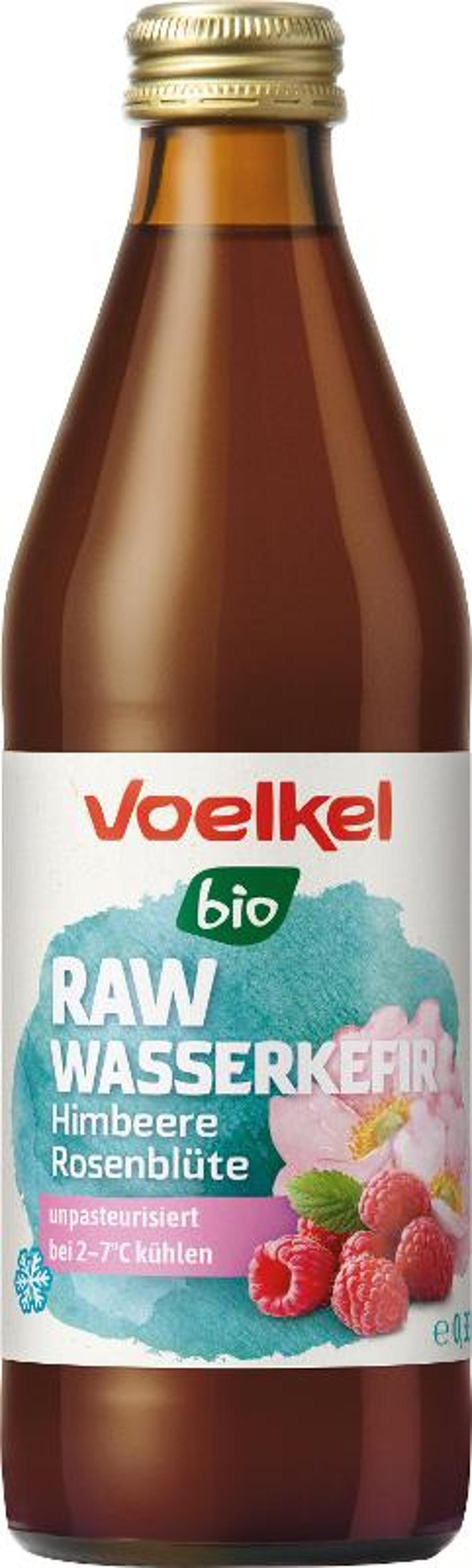 Produktfoto zu RAW Wasserkefir Himbeere Rosenblüte 0,33l