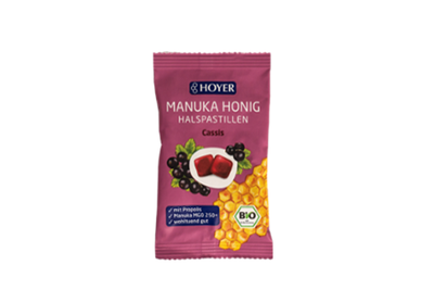 Produktfoto zu Manukapastillen Cassis 30g