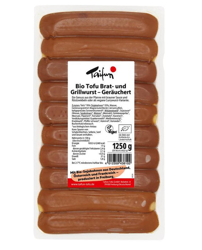 Produktfoto zu Tofu Bratwürstchen 1,25kg (20 Stück)