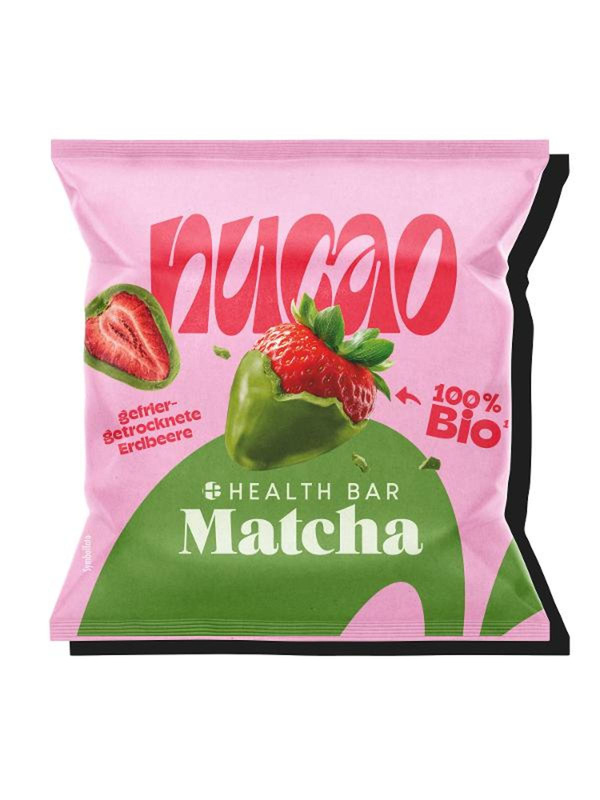 Produktfoto zu Matcha Crunchy Strawberries schokoliert 50g