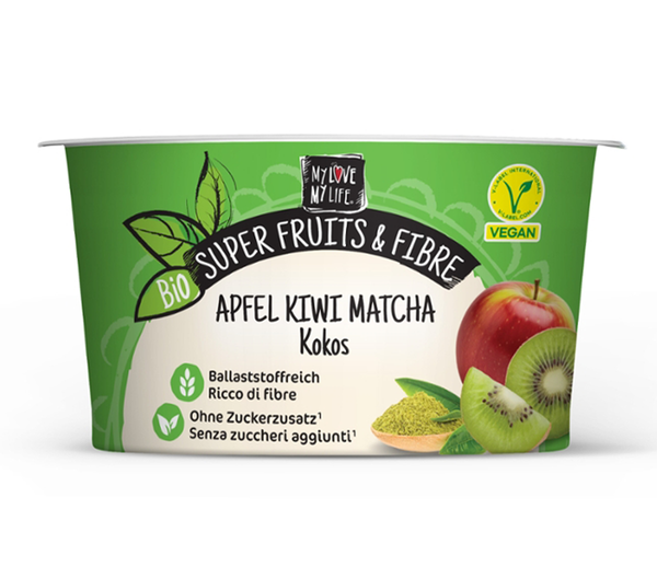 Produktfoto zu Kokos Apfel Kiwi Matcha Joghurtalternative 200g