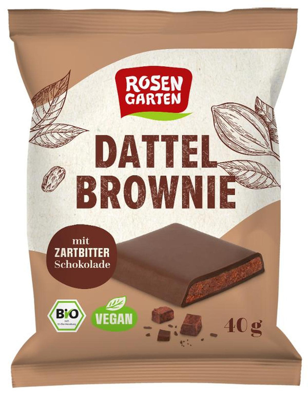 Produktfoto zu Dattel Brownie Zartbitter 40g
