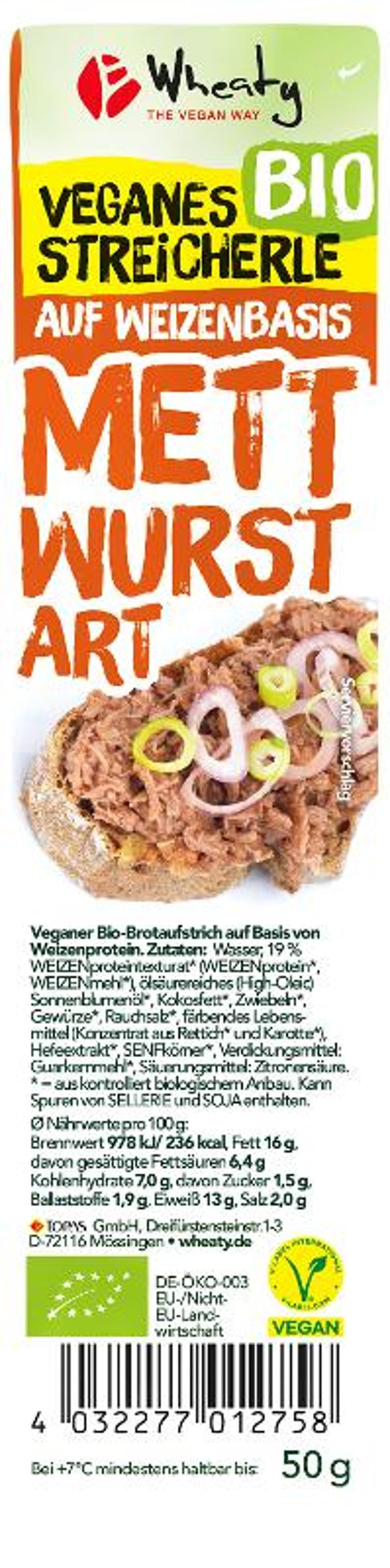 Produktfoto zu Vegane Mettwurst 50g